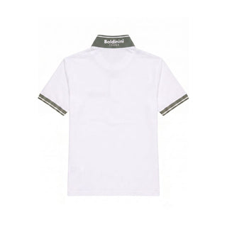 White Cotton Men Polo-Shirt