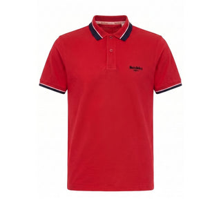 Red Cotton Men Polo-Shirt