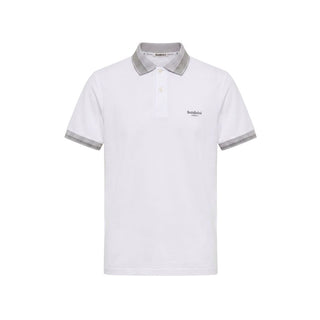 White Cotton Men Polo-Shirt