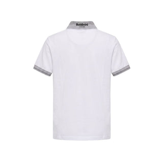 White Cotton Men Polo-Shirt