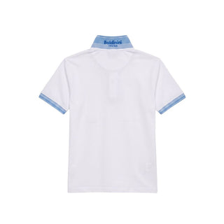 White Cotton Men Polo