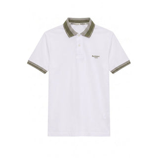 White Cotton Men Polo-Shirt