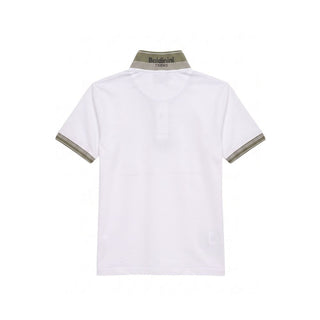 White Cotton Men Polo-Shirt