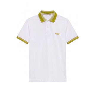 White Cotton Men Polo-Shirt