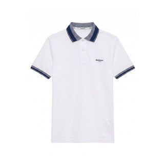 White Cotton Men Polo-Shirt
