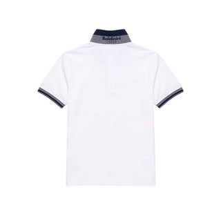 White Cotton Men Polo-Shirt
