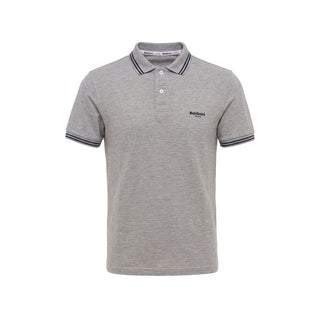 Grey Cotton Men's Polo-Shirt