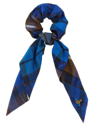 Blue Polyester Scrunchie