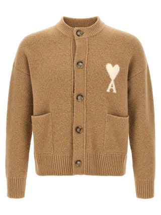 Beige Alpaca Leather Cardigan