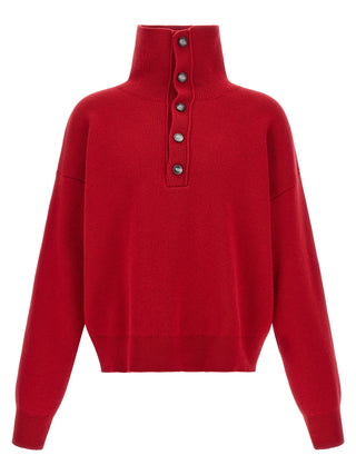 Red Wool Cardigan