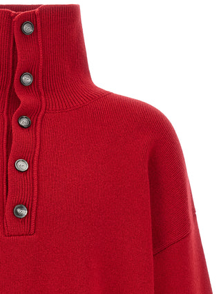 Red Wool Cardigan