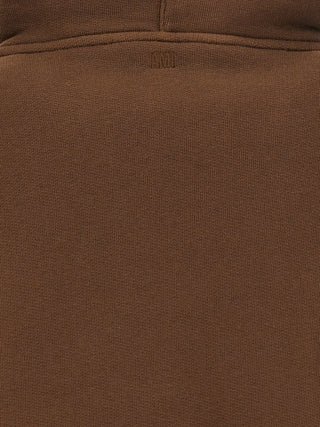 Brown Cotton Hoodie