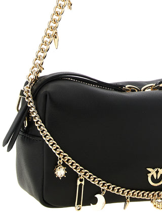 Black Lambskin Shoulder Bag
