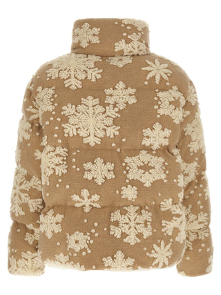 Beige Polyester Full-Length Jacket