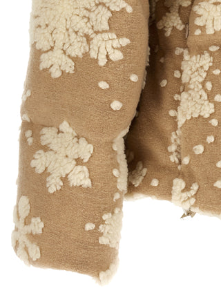 Beige Polyester Full-Length Jacket