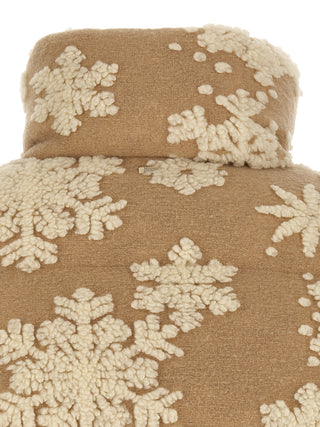 Beige Polyester Full-Length Jacket