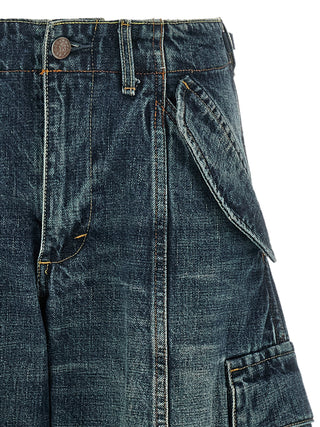 Blue Cotton Jeans Denim