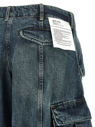 Blue Cotton Jeans Denim
