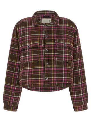Brown Cotton Shell Jacket