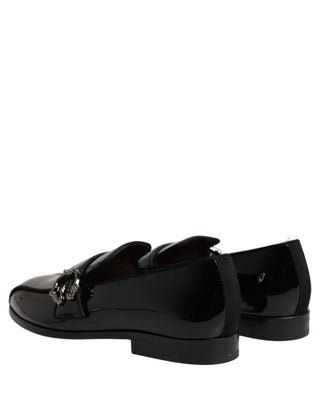 Black Patent Leather Men Loafers Shoes