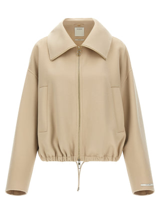 Beige Wool Bomber