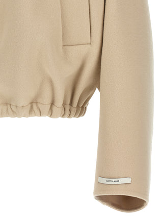 Beige Wool Bomber