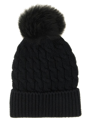 Black Virgin Wool Beanie