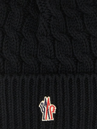Black Virgin Wool Beanie