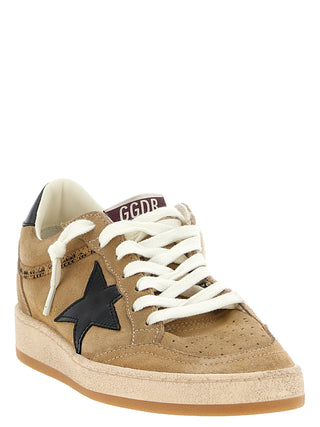 Beige Cowhide Low Top Sneakers
