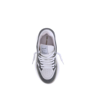 Gray Calf Leather Bos Taurus Athletic Sneakers