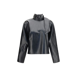Black Recycled Leather Shirt