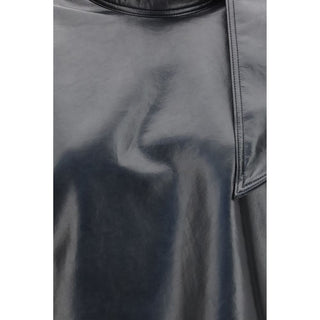 Black Recycled Leather Shirt