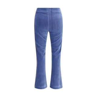 Blue Cotton Flared Pants