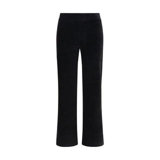 Black Cotton Flared Pants