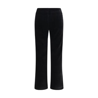Black Cotton Flared Pants
