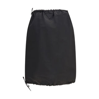 Black Cotton Mini Skirt