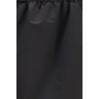 Black Cotton Mini Skirt