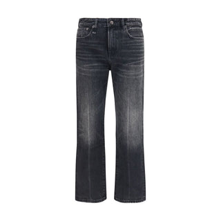 Black Cotton Boyfriend Jeans