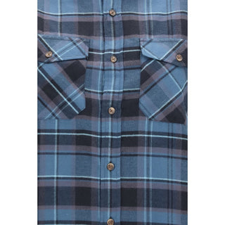 Blue Cotton Pattern Shirt