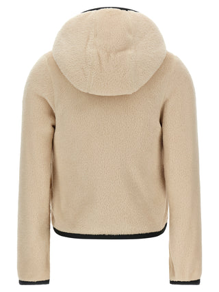 Beige Polyester Hoodie