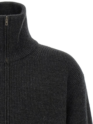 Gray Wool Cardigan