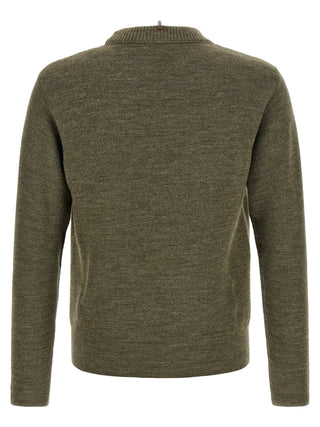 Bicolor Virgin Wool Cardigan