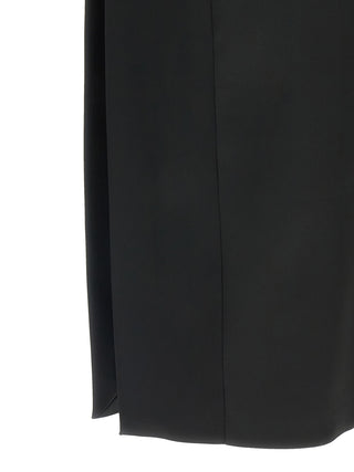 Black Acetate Midi Dress