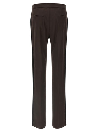 Brown Virgin Wool Dress Pants