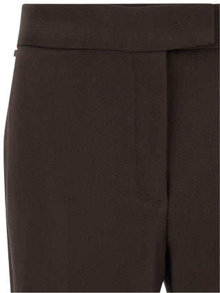 Brown Virgin Wool Dress Pants