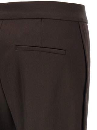 Brown Virgin Wool Dress Pants