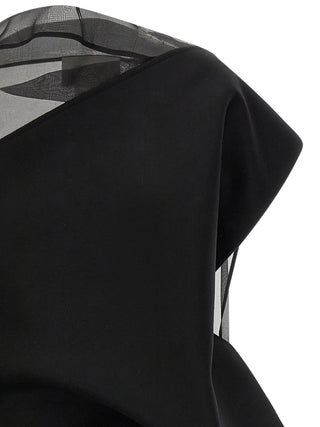 Black Wool Short Dress