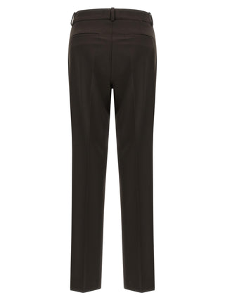 Brown Virgin Wool Dress Pants