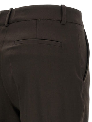 Brown Virgin Wool Dress Pants