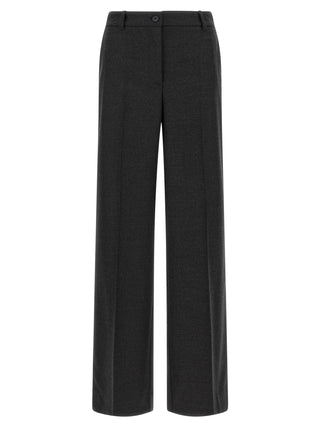 Gray Virgin Wool Dress Pants